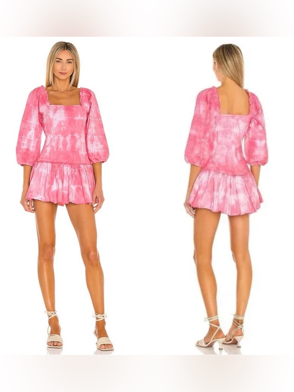 LoveShackFancy Chai Mini Dress,small(4)